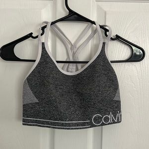 Calvin Klein Performance Low Impact Ruched Front Strappy Sports Bra